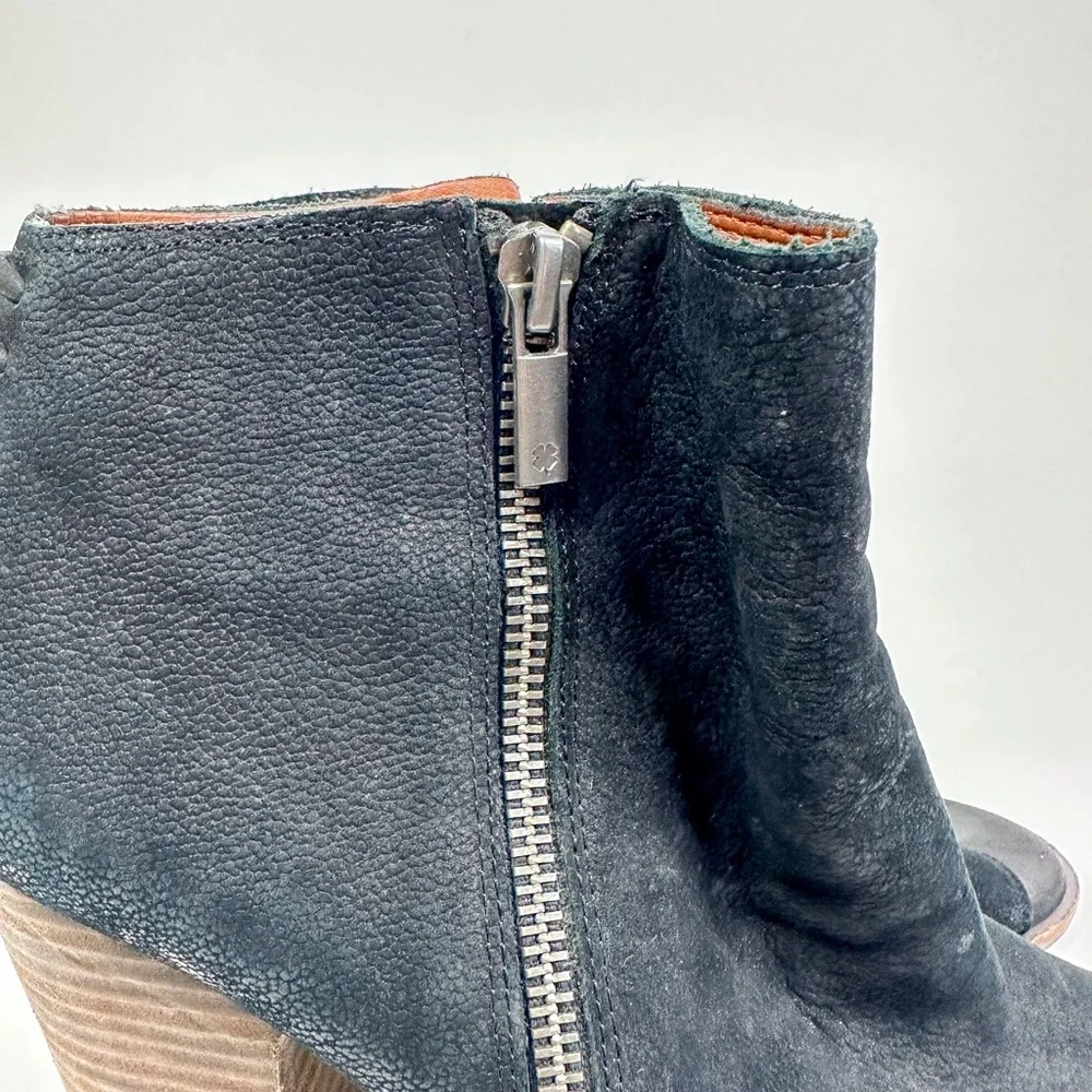 Lucky Brand Peep Toe Leather Booties